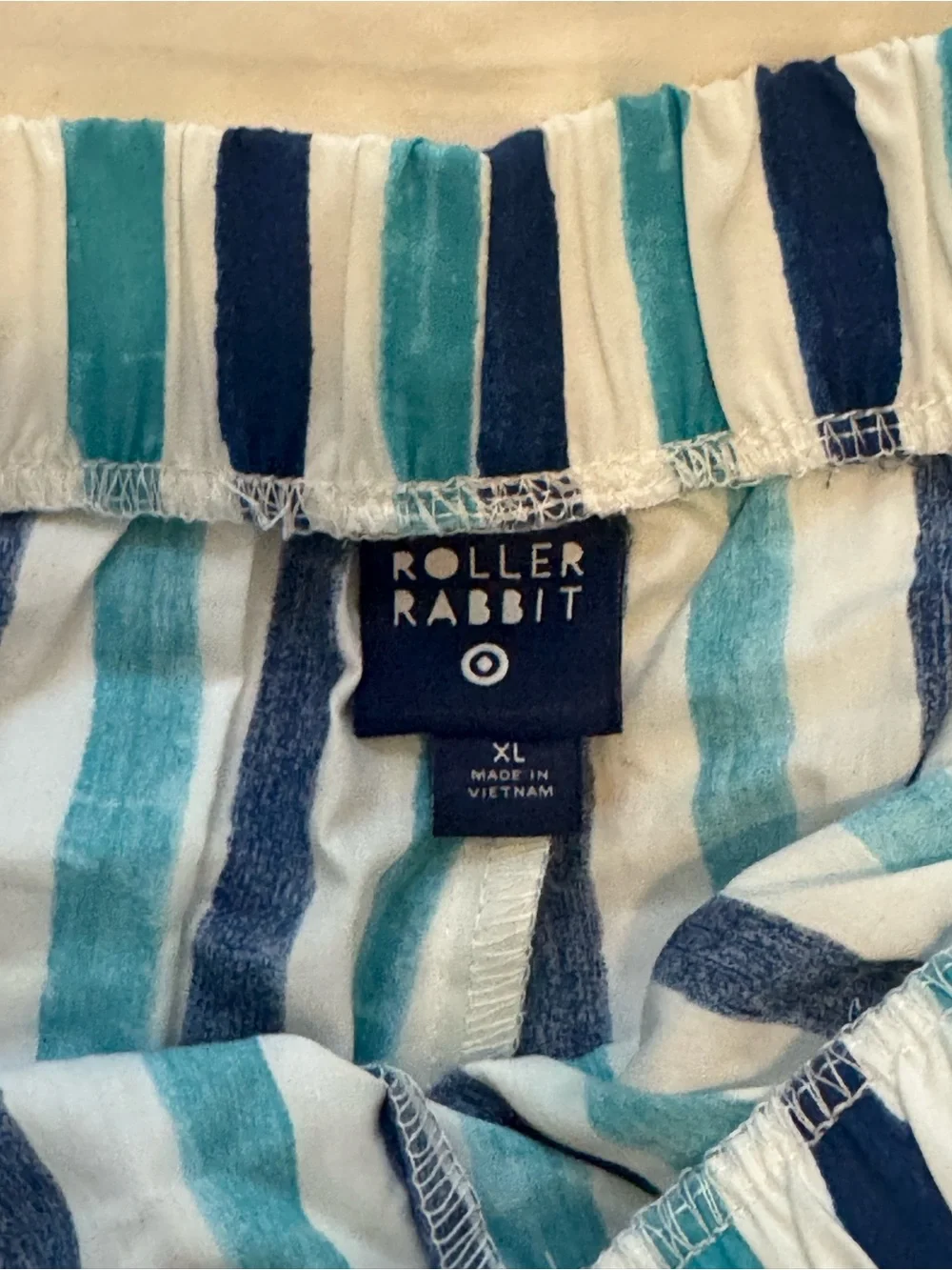 Roller Rabbit x Target Teal & Navy Striped Women's Shorts